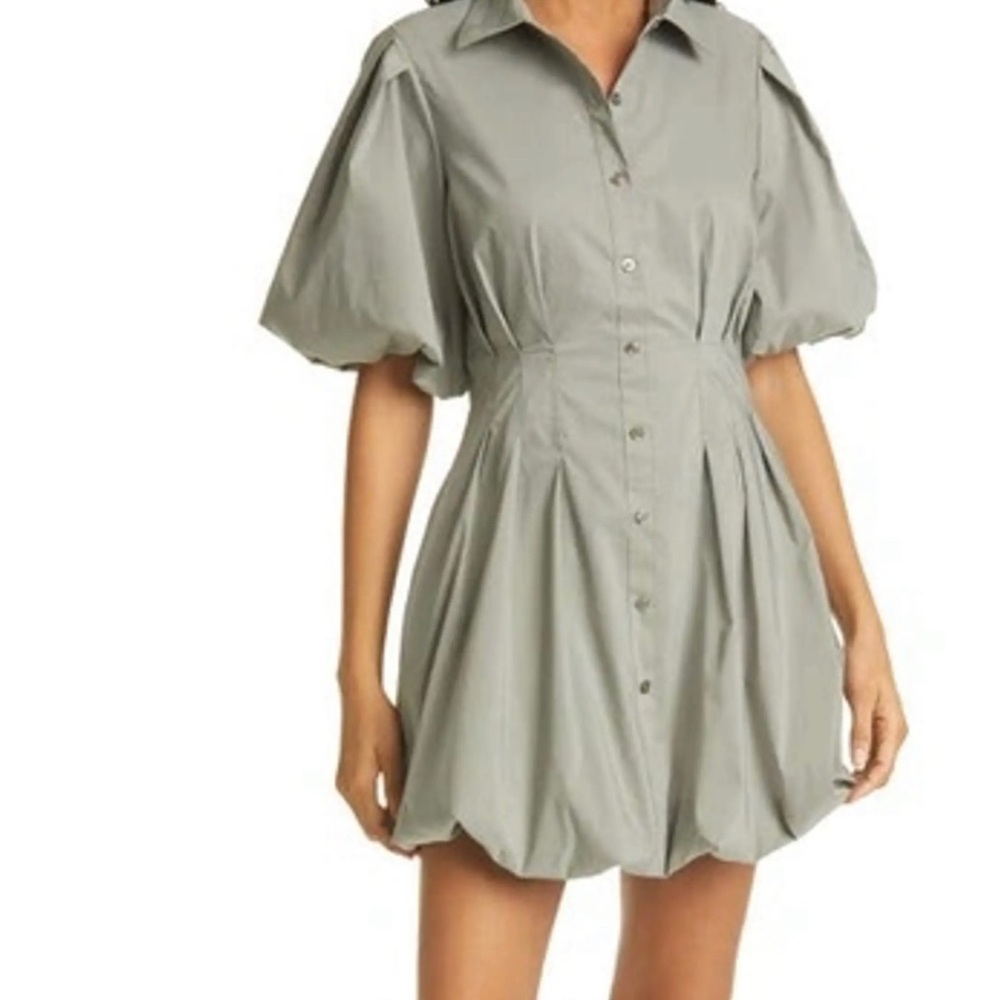 Jonathan Simkhai Cleo pleated poplin dress 8
